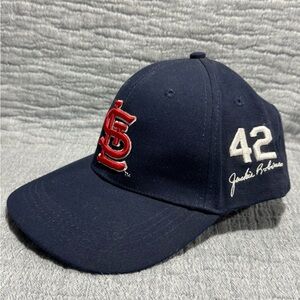 St. Louis Cardinals‎ Blue Cap Jackie Robinson Tribute Hat First Black MLB Player